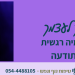 מטפלת רגשית / מטפלת בדמיון מודרך ביקנעם עילית - בתשי צימבלר