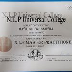איליה אחיסקלשוילי - טיפולי NLP באילת ובאונליין - תעודה 2