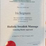 איריס ברגמן - טיפולי איזון רגשי ונפשי בנהריה - תעודה 3