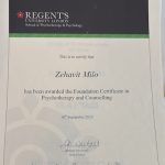 זהבית מילוא - מטפלת בפסיכותרפיה טיפול רגשי ברעננה - תעודה 2