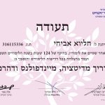 תעודת הסמכה לטיפול מיינפולנס - אביחי חליוא